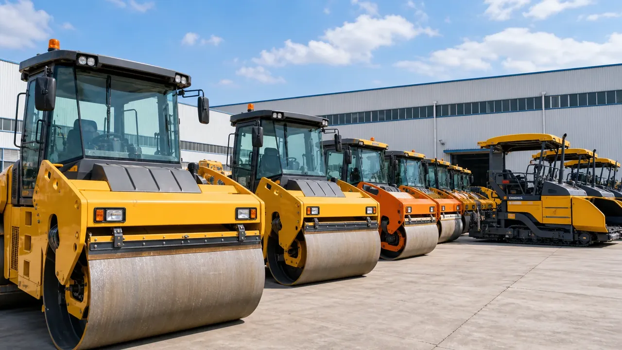 Road rollers and asphalt construction machines in China