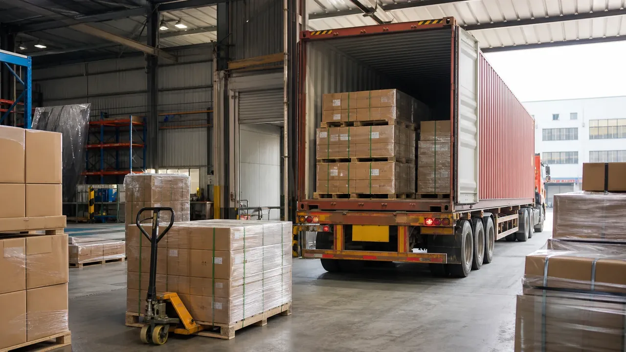 Shipping from China with container loading and warehouse cargo