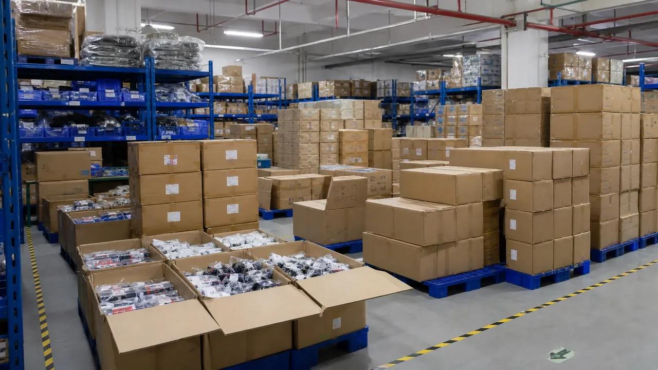Factory stock goods and warehouse inventory in China